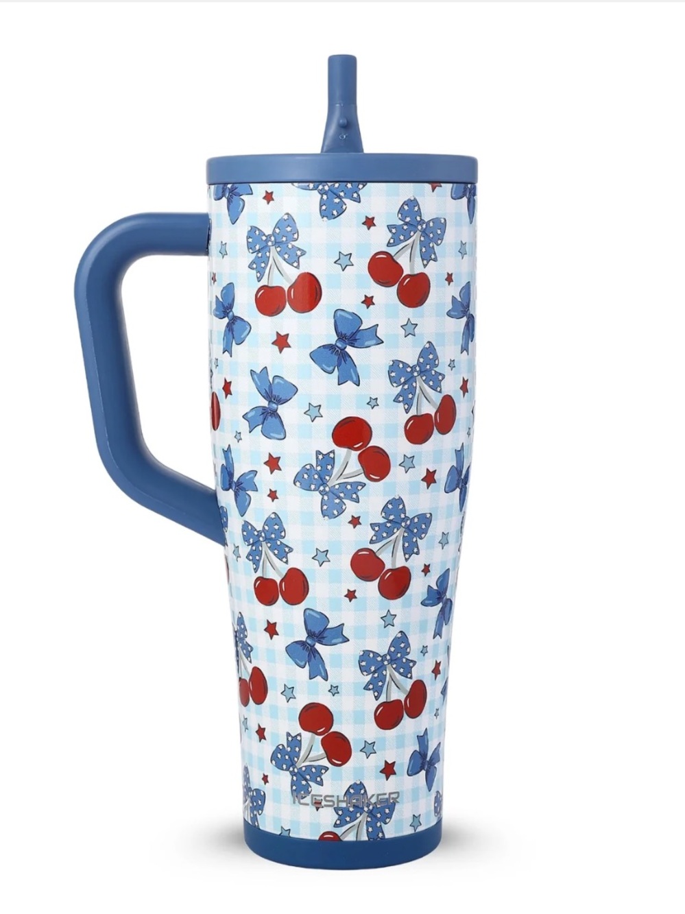 ICE SHAKER 40OZ LEGEND SERIES | CHERRY BOW GINGHAM INSULATED TUMBLER